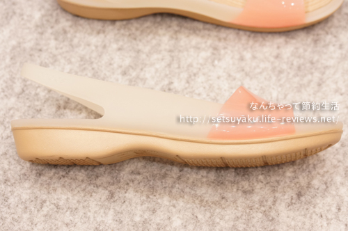 クロックスのカラーブロックフラットColorBlock flatヒールの高さ