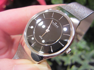 グッドデザイン賞受賞の腕時計SKAGENスカーゲン233SSSBフェイス