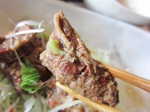 新百合ヶ丘の生姜料理「しょうが」とんきこジンジャーをわさびで食べる
